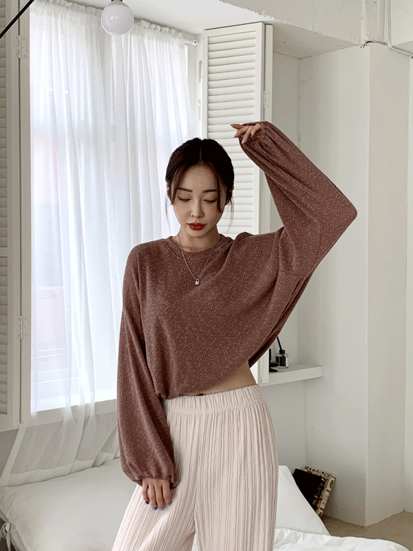 NT3096K17-카루지 라운드 루즈 밴딩 니트