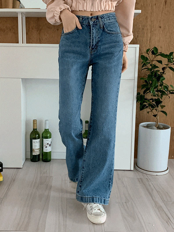 PT9075K21-워드리 부츠컷 데님 팬츠