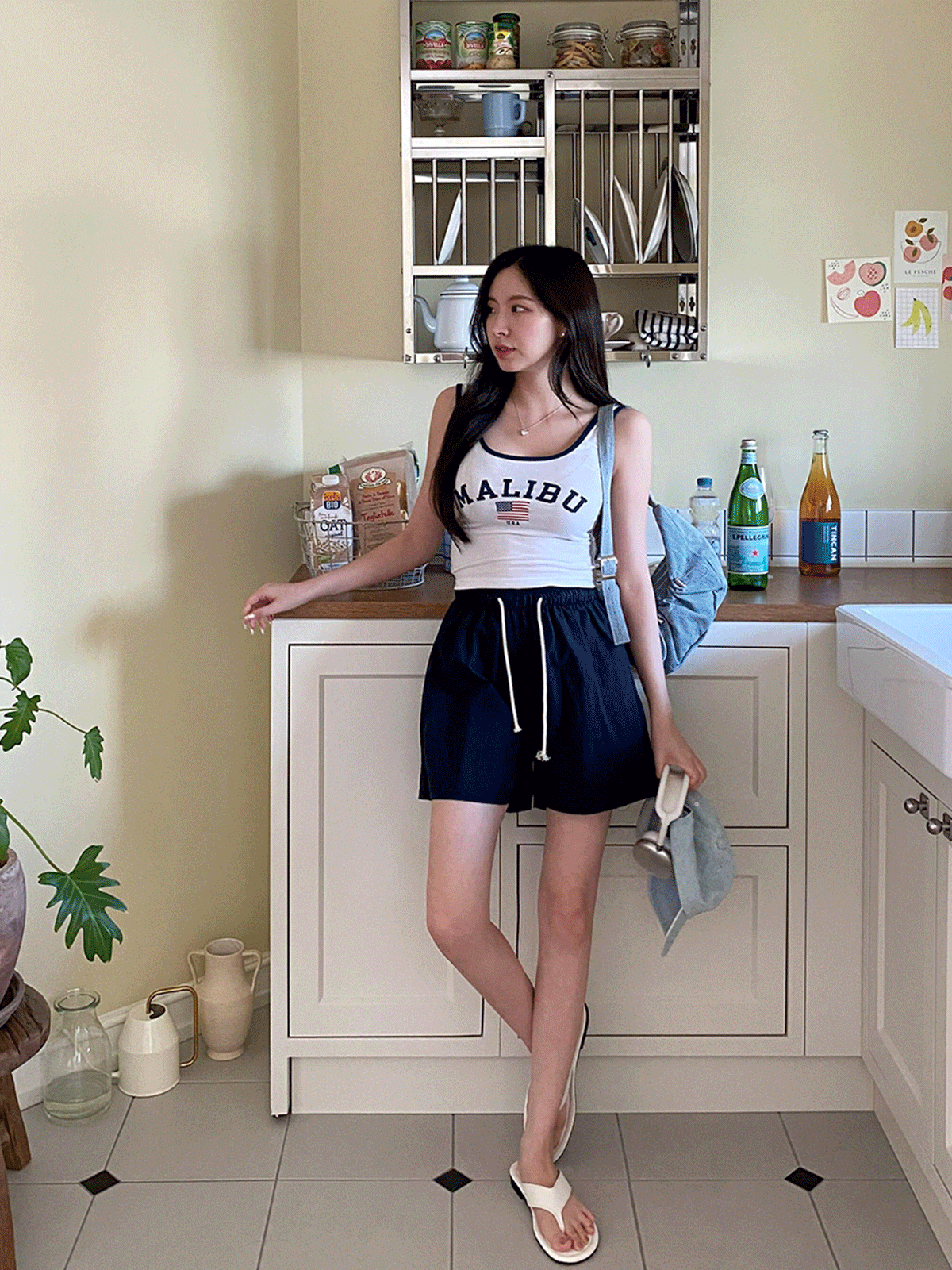 PT12348K36-세이비 허리밴딩 리얼 포켓 반바지