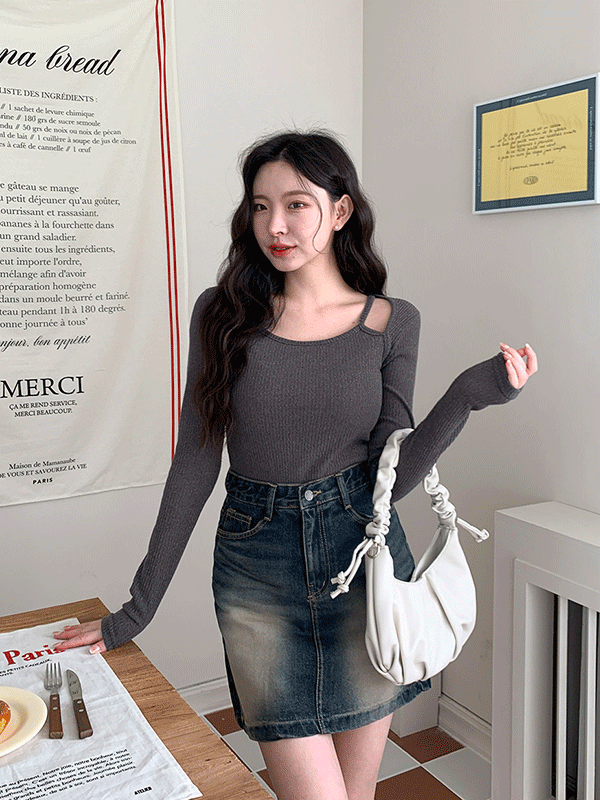 T13642K39-마무이 라운드넥 나시 레이어드 슬림 티셔츠